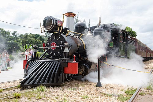  Locomotiva da The Baldwin Locomotive Works, Philadelphia 38011 - USA (1912) - que faz o passeio turístico entre as cidades de Tiradentes e São João del-Rei  - Tiradentes - Minas Gerais (MG) - Brasil