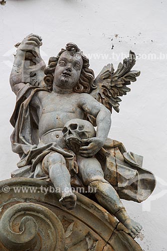  Anjo barroco de Aleijadinho na fachada da Igreja de São Francisco de Assis (1774)  - São João del Rei - Minas Gerais (MG) - Brasil
