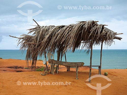  Barraca com teto feito de palha próximo a Praia das Cacimbinhas  - Tibau do Sul - Rio Grande do Norte (RN) - Brasil