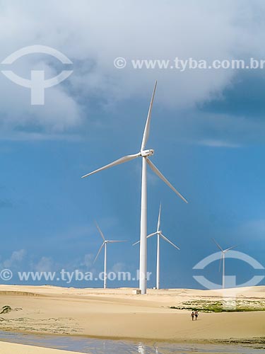  Turbinas geradoras de energia eólica no Parque Eólico Rei do Ventos  - Galinhos - Rio Grande do Norte (RN) - Brasil