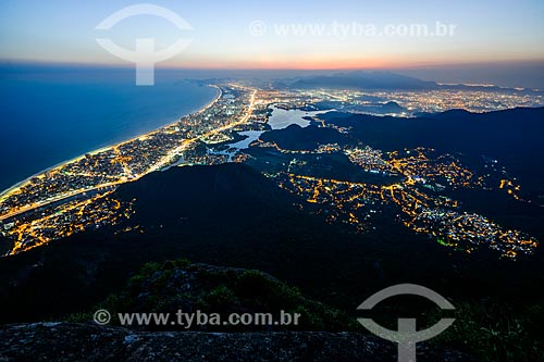  Vista noturna da Barra da Tijuca  - Rio de Janeiro - Rio de Janeiro (RJ) - Brasil