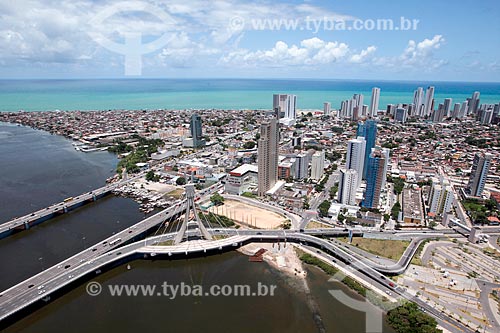  Ponte estaiada ligando a Via Mangue à Ponte Governador Paulo Guerra  - Recife - Pernambuco (PE) - Brasil