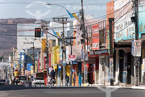  Rua São Pedro com comércio fechado aos domingos  - Juazeiro do Norte - Ceará (CE) - Brasil