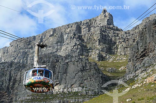  Teleférico na Montanha da Mesa - uma das Novas Sete Maravilhas Naturais do Mundo  - Cidade do Cabo - Província do Cabo Ocidental - África do Sul