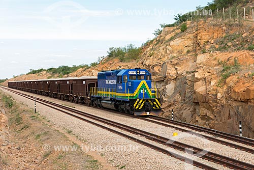  Trem carregado de brita na obra da Ferrovia Transnordestina  - Salgueiro - Pernambuco (PE) - Brasil