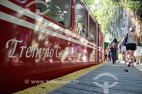  Detalhe de trem na Estação da Estrada de Ferro do Corcovado  - Rio de Janeiro - Rio de Janeiro (RJ) - Brasil