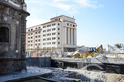  Obras para implantação do VLT (Veículo Leve Sobre Trilhos) na Praça XV de Novembro  - Rio de Janeiro - Rio de Janeiro (RJ) - Brasil