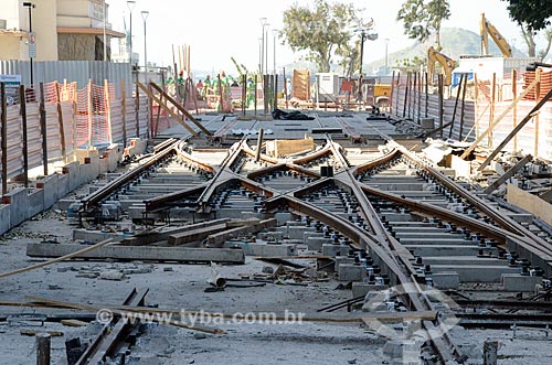  Obras para implantação do VLT (Veículo Leve Sobre Trilhos) na Praça XV de Novembro  - Rio de Janeiro - Rio de Janeiro (RJ) - Brasil