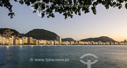  Vista do amanhecer em Copacabana a partir do antigo Forte de Copacabana (1914-1987), atual Museu Histórico do Exército  - Rio de Janeiro - Rio de Janeiro (RJ) - Brasil