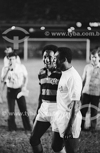  Pelé e Paulo Cézar Caju durante jogo no Estádio Jornalista Mário Filho (1950) - mais conhecido como Maracanã  - Rio de Janeiro - Rio de Janeiro (RJ) - Brasil