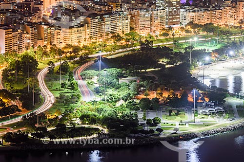  Foto aérea do Aterro do Flamengo durante a noite  - Rio de Janeiro - Rio de Janeiro (RJ) - Brasil