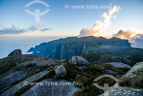  Vista do Parque Nacional da Serra dos Órgãos durante a trilha da Pedra do Sino  - Teresópolis - Rio de Janeiro (RJ) - Brasil