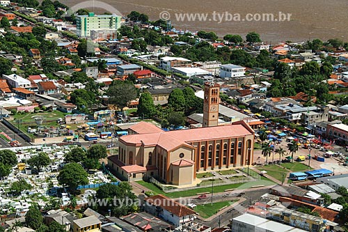  Foto aérea da Catedral de Nossa Senhora do Carmo  - Parintins - Amazonas (AM) - Brasil