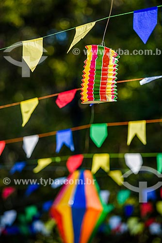  Bandeirinhas de decoração para a festa de São João no Chalé Clube Alto da Serrinha  - Resende - Rio de Janeiro (RJ) - Brasil