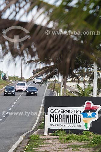  Placa na Avenida Litorânea  - São Luís - Maranhão (MA) - Brasil