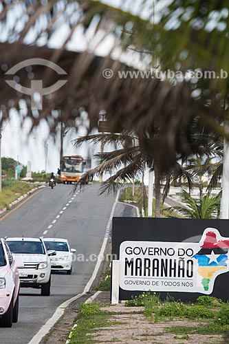  Placa na Avenida Litorânea  - São Luís - Maranhão (MA) - Brasil