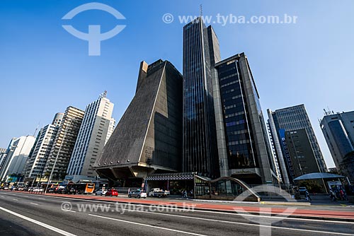  Fachada do prédio da Federação das Indústrias do Estado de São Paulo (FIESP) na Avenida Paulista  - São Paulo - São Paulo (SP) - Brasil