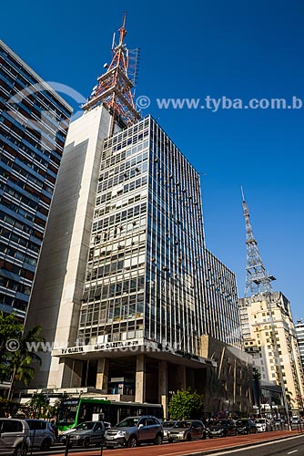  Fachada do prédio da Gazeta na Avenida Paulista - sede da Fundação Cásper Líbero  - São Paulo - São Paulo (SP) - Brasil