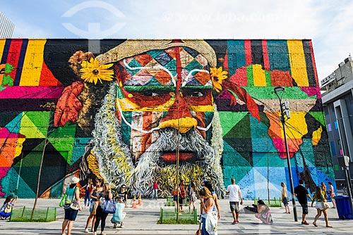  Mural Etnias - Orla Prefeito Luiz Paulo Conde (2016)  - Rio de Janeiro - Rio de Janeiro (RJ) - Brasil