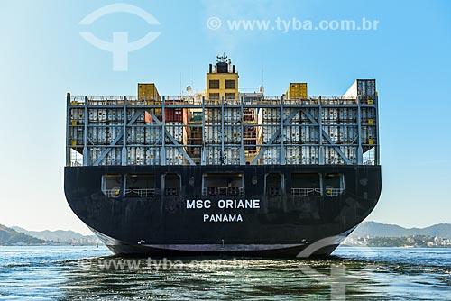  Detalhe de navio cargueiro na Baía de Guanabara  - Rio de Janeiro - Rio de Janeiro (RJ) - Brasil