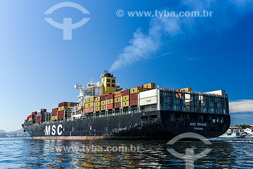  Navio cargueiro na Baía de Guanabara  - Rio de Janeiro - Rio de Janeiro (RJ) - Brasil