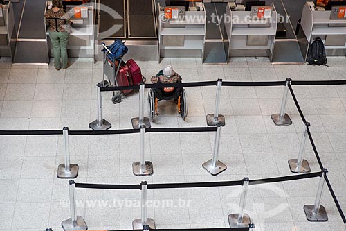  Fila para o check-in no Aeroporto Santos Dumont  - Rio de Janeiro - Rio de Janeiro (RJ) - Brasil