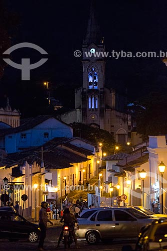  Vista da Rua Moretti Foggia com a Igreja de Nossa Senhora do Rosário dos Pretos ao fundo  - Goiás - Goiás (GO) - Brasil