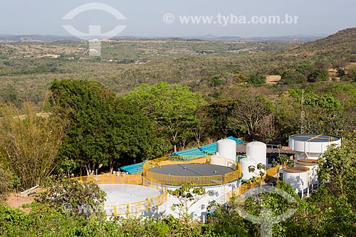  Estação de tratamento de água da Companhia Saneamento de Goiás S/A (SANEAGO) - concessionária de serviços de tratamento de água e esgoto  - Goiás - Goiás (GO) - Brasil
