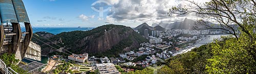  Bondinho do Pão de Açúcar com Botafogo ao fundo  - Rio de Janeiro - Rio de Janeiro (RJ) - Brasil