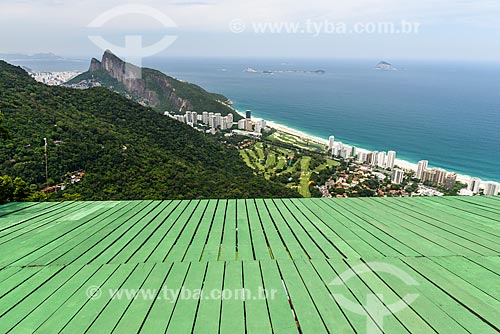 Vista de Gávea Golf and Country Club e do Morro Dois Irmãos a partir da rampa da Pedra Bonita/Pepino  - Rio de Janeiro - Rio de Janeiro (RJ) - Brasil