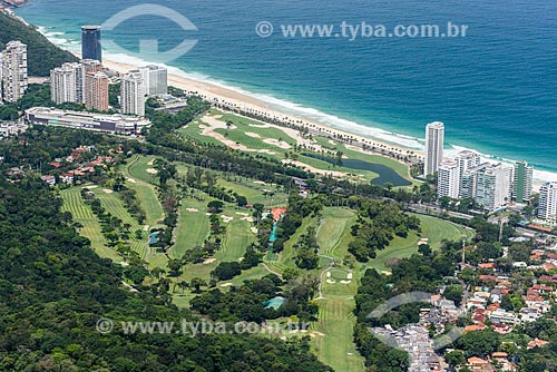  Vista de Gávea Golf and Country Club a partir da rampa da Pedra Bonita/Pepino com o Morro Dois Irmãos ao fundo  - Rio de Janeiro - Rio de Janeiro (RJ) - Brasil