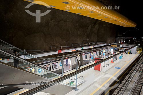  Plataforma da Estação General Osório - Metrô Linha 4  - Rio de Janeiro - Rio de Janeiro (RJ) - Brasil