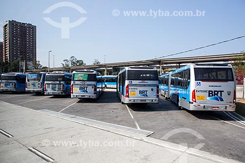  Ônibus do BRT (Bus Rapid Transit) no Terminal Alvorada  - Rio de Janeiro - Rio de Janeiro (RJ) - Brasil