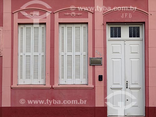  Detalhe de fachada na casa de Pelotas  - Pelotas - Rio Grande do Sul (RS) - Brasil
