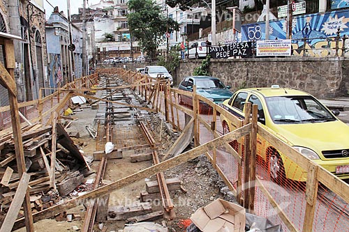  Canteiro de obras da reforma do Bonde de Santa Teresa  - Rio de Janeiro - Rio de Janeiro (RJ) - Brasil