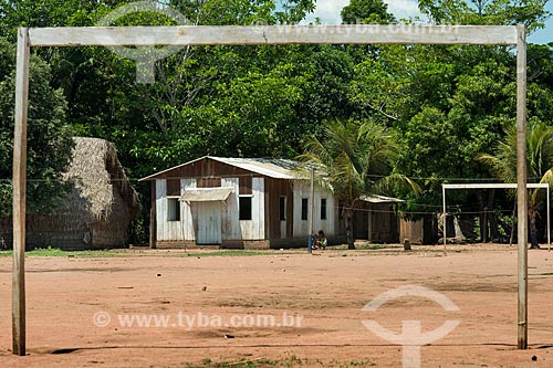  Igreja evangélica na Aldeia Moikarakô - Terra Indígena Kayapó  - São Félix do Xingu - Pará (PA) - Brasil