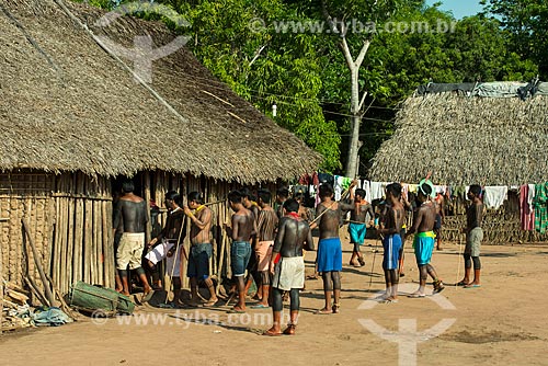  Índios na Aldeia Moikarakô - Terra Indígena Kayapó  - São Félix do Xingu - Pará (PA) - Brasil