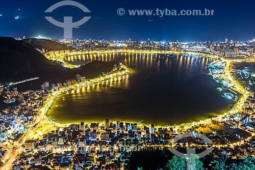  Vista da Lagoa Rodrigo de Freitas a partir do mirante do Cristo Redentor  - Rio de Janeiro - Rio de Janeiro (RJ) - Brasil