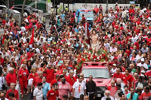  Procissão em celebração à São Sebastião na Avenida Chile  - Rio de Janeiro - Rio de Janeiro (RJ) - Brasil