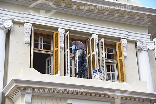  Detalhe de obra em casa na Rua das Laranjeiras  - Rio de Janeiro - Rio de Janeiro (RJ) - Brasil