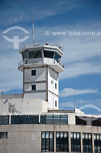  Detalhe da torre de controle do Aeroporto Santos Dumont  - Rio de Janeiro - Rio de Janeiro (RJ) - Brasil
