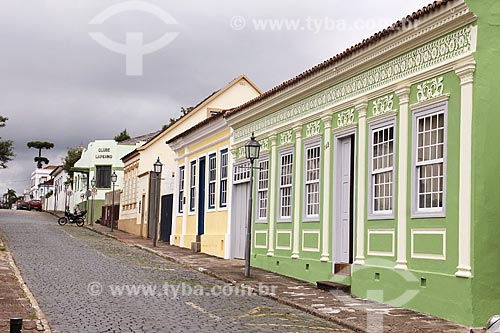  Rua de paralelepípedo e casario colonial  - Lapa - Paraná (PR) - Brasil