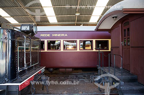  Detalhe de trem na Estação Ferroviária de São Lourenço  - São Lourenço - Minas Gerais (MG) - Brasil