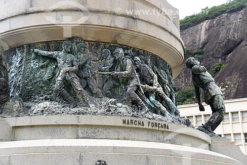  Detalhe do Monumento aos Heróis da Batalha de Laguna e Dourados - Marcha Forçada - na Praça General Tibúrcio  - Rio de Janeiro - Rio de Janeiro (RJ) - Brasil