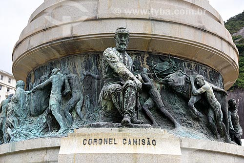  Detalhe do Monumento aos Heróis da Batalha de Laguna e Dourados - Coronel Camisão - na Praça General Tibúrcio  - Rio de Janeiro - Rio de Janeiro (RJ) - Brasil