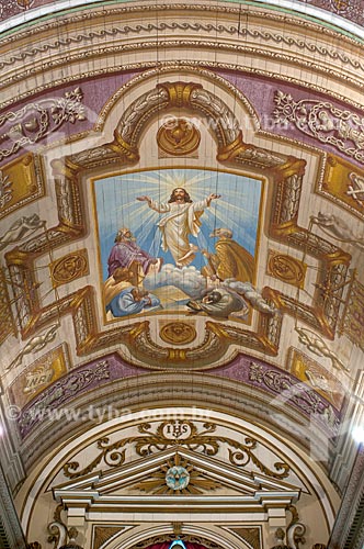  Detalhe de pintura no teto da Basílica Senhor Bom Jesus de Iguape e Nossa Senhora das Neves  - Iguape - São Paulo (SP) - Brasil
