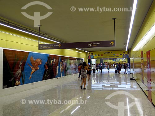  Interior da estação Jardim Oceânico do Metrô Rio (linha 4)  - Rio de Janeiro - Rio de Janeiro (RJ) - Brasil