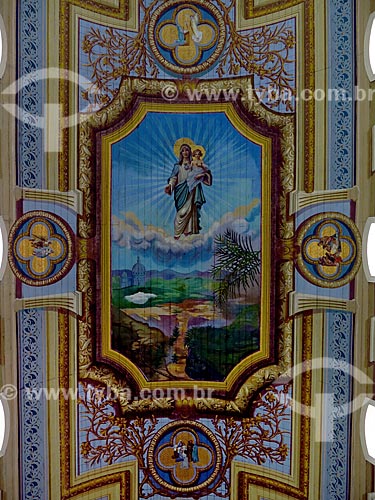  Detalhe de pintura no teto da Basílica Senhor Bom Jesus de Iguape e Nossa Senhora das Neves  - Iguape - São Paulo (SP) - Brasil