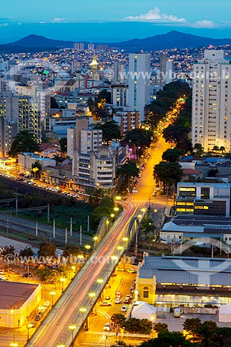  Vista geral do Viaduto de Santa Tereza (1929) durante o pôr do sol  - Belo Horizonte - Minas Gerais (MG) - Brasil