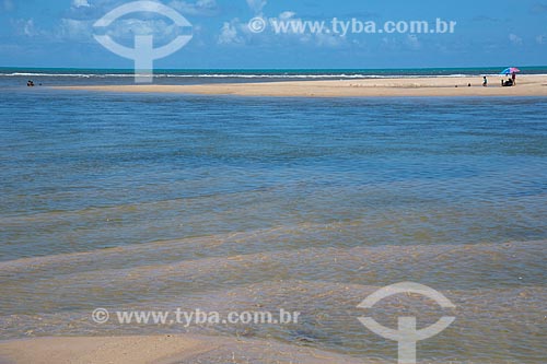  Vista de banco de areia na Praia da Barra do Abiaí  - Pitimbu - Paraíba (PB) - Brasil